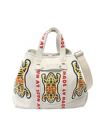 Louis Vuitton Louis Vuitton x NIGO Trolley Tote Tiger Blanc 2-Way Bag Handbag Leather Men's White Multicolor M59366 (view 1)