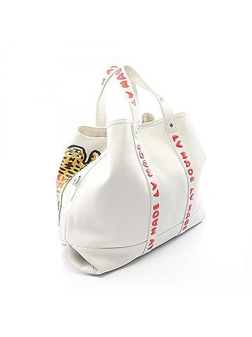 Louis Vuitton Louis Vuitton x NIGO Trolley Tote Tiger Blanc 2-Way Bag Handbag Leather Men's White Multicolor M59366 (view 2)