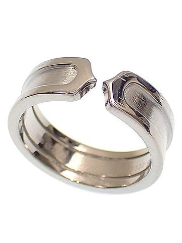 Cartier Cartier 2C Ring, Women's, 18K White Gold (#55), 8.2g, 750 Gold Ring (view 1)