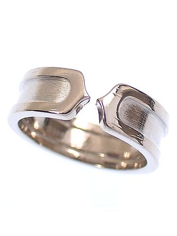 Cartier Cartier 2C Ring, Women's, 18K White Gold (#55), 8.2g, 750 Gold Ring (view 2)