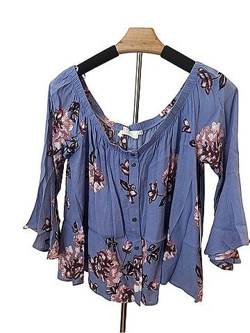 Astr The Label Long Sleeve Blouse (view 1)