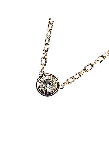 Cartier Cartier Damour Necklace, Small, Women's, Diamond, 18K Pink Gold, 2.7g, 750, B7215700 (view 1)