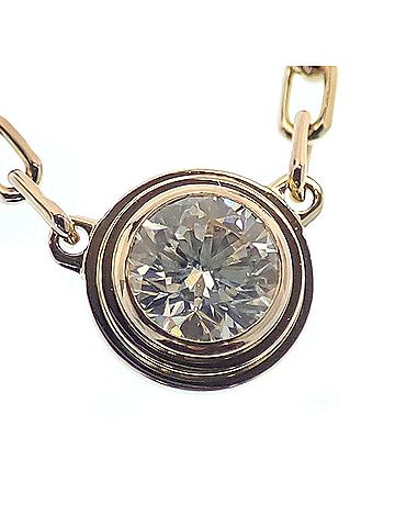 Cartier Cartier Damour Necklace, Small, Women's, Diamond, 18K Pink Gold, 2.7g, 750, B7215700 (view 2)