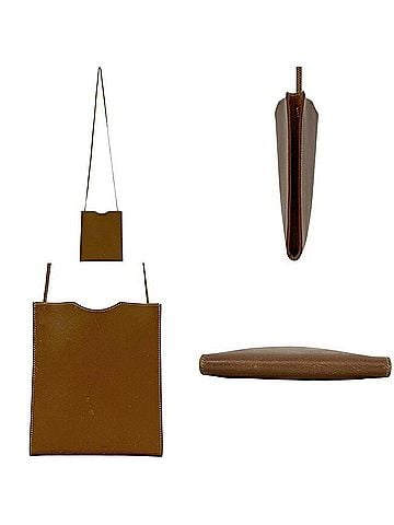 Hermès Hermes Shoulder Bag Crossbody Pochette Onimetou HERMES Leather Brown Unisex (view 2)