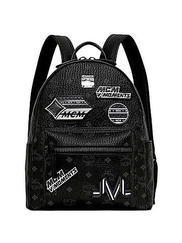 MCM MCM Stark Victory Patch Backpack (MMK85VE35BK001) - Leather, Black, with (view 1)