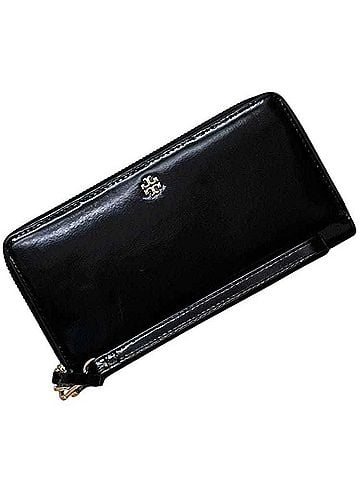 Tory Burch Tory Burch Round Long Wallet Emerson 162753 1124 Patent Leather Black Women's (view 1)