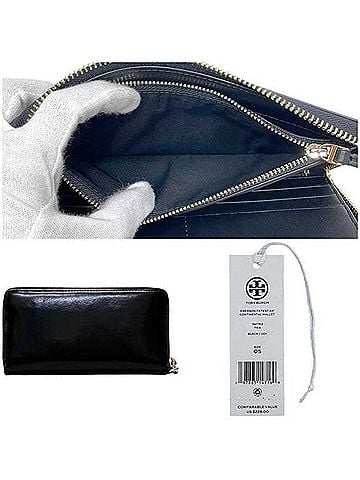 Tory Burch Tory Burch Round Long Wallet Emerson 162753 1124 Patent Leather Black Women's (view 2)