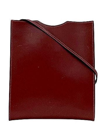 Hermès Hermes Shoulder Bag Pochette Onimetou ?F Stamp HERMES Leather Box Calf Rouge H Bordeaux Red Women's (view 1)