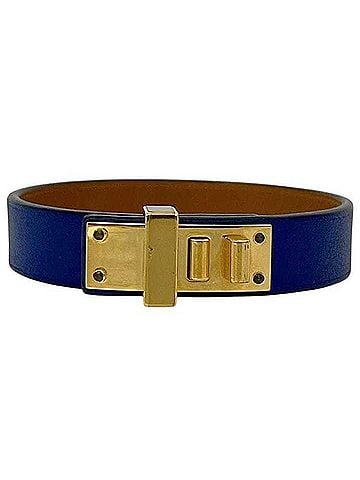 Hermès Hermes Mini Dog Bracelet, Navy Blue, Swift Leather, A Stamp (view 1)