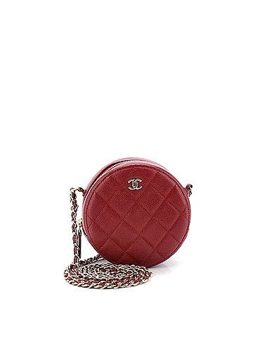 Chanel Round Clutch with Chain Quilted Caviar Mini (view 1)