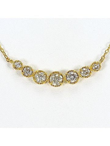 Unbranded 18K (18-karat) Yellow Gold Necklace with 0.20ct Diamond, Total Weight 1.3g, 41cm, Jewelry (view 1)