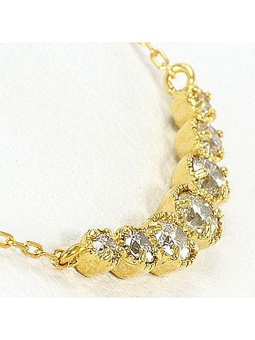Unbranded 18K (18-karat) Yellow Gold Necklace with 0.20ct Diamond, Total Weight 1.3g, 41cm, Jewelry (view 2)