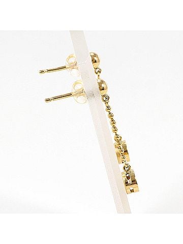 Unbranded 18K (18-karat) Yellow Gold (YG) Earrings with 0.08ct Diamonds, Total Weight 1.4g, Jewelry (view 2)