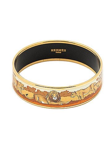 Hermes Leather Goods Enamel Bangle MM (view 2)