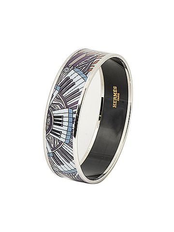 Hermes Leather Goods Enamel Bangle MM (view 1)