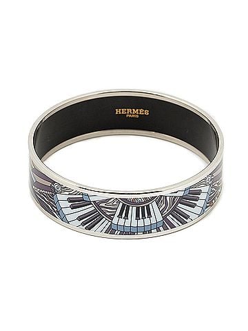 Hermes Leather Goods Enamel Bangle MM (view 2)