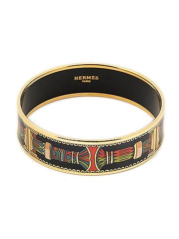Hermes Leather Goods Enamel Bangle MM (view 2)