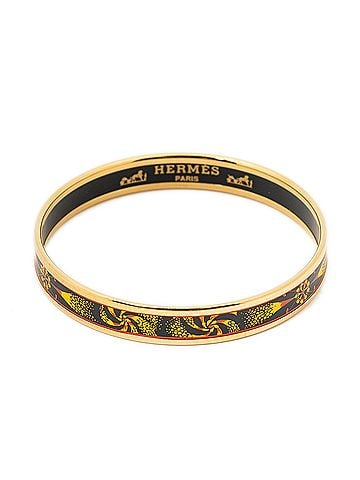 Hermes Leather Goods Enamel Bangle PM (view 2)