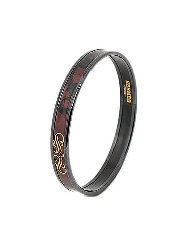 Hermes Leather Goods Enamel Bangle PM (view 1)