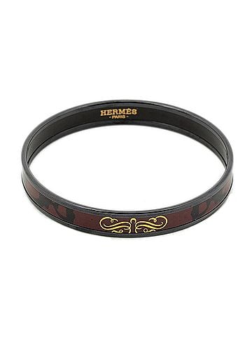Hermes Leather Goods Enamel Bangle PM (view 2)