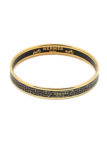 Hermes Leather Goods Enamel Bangle PM (view 2)