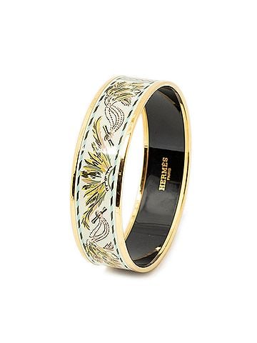 Hermes Leather Goods Enamel Bangle MM (view 1)