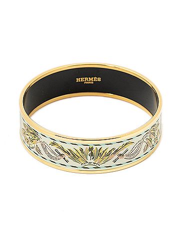 Hermes Leather Goods Enamel Bangle MM (view 2)