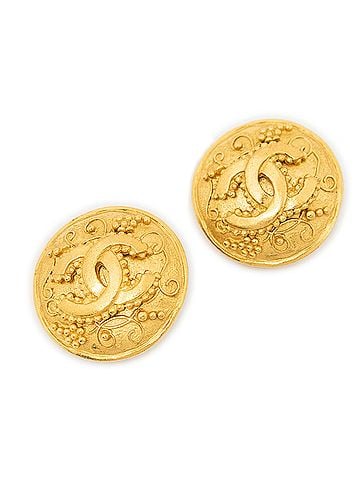 Chanel CC Round Clip On Earrings (view 1)