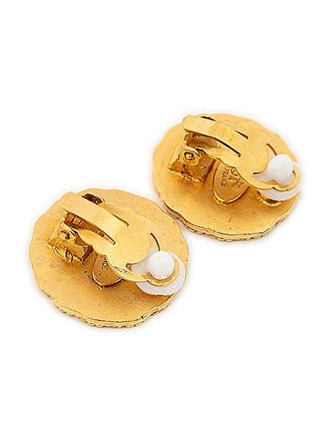 Chanel CC Round Clip On Earrings (view 2)