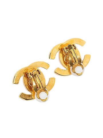 Chanel CC Turn Lock Clip On Earrings (view 2)
