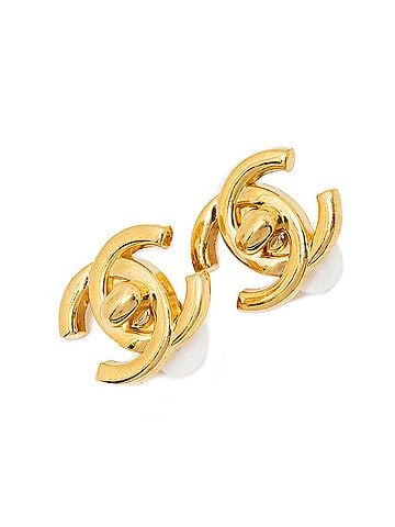 Chanel CC Turn Lock Clip On Earrings (view 1)