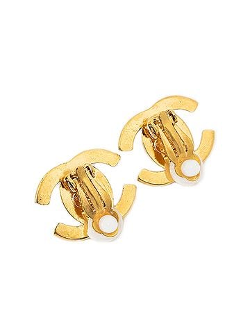 Chanel CC Turn Lock Clip On Earrings (view 2)