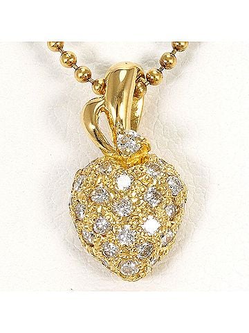 Unbranded 18K (18-karat) Yellow Gold Necklace with 0.32ct Diamond, Card Holder, Total Weight 4.1g, 41cm, Jewelry (view 1)