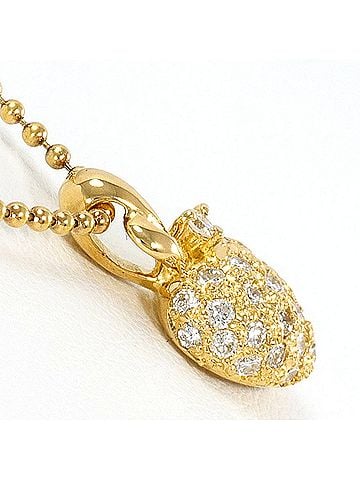 Unbranded 18K (18-karat) Yellow Gold Necklace with 0.32ct Diamond, Card Holder, Total Weight 4.1g, 41cm, Jewelry (view 2)