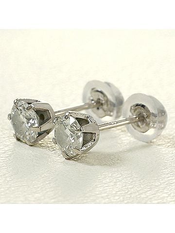 Unbranded PT900 Platinum Earrings with 0.26ct Diamonds, Total Weight 0.7g, Jewelry (view 1)