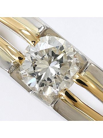 Unbranded PT900 Platinum 18K Yellow Gold Ring with 0.30ct Diamond, Total Weight 6.5g - Jewelry (view 2)