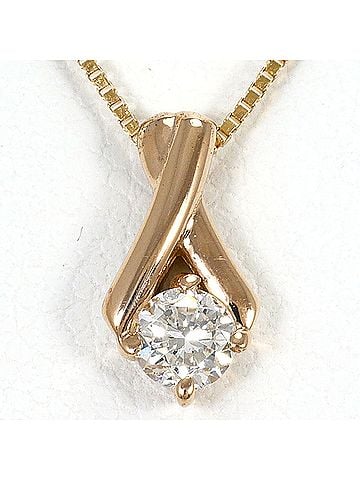 Unbranded 18K Pink Gold (PG) and Yellow (YG) Necklace with 0.16ct Diamond, Total Weight 1.9g, 45cm Length, Jewelry (view 1)