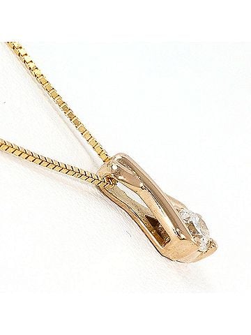 Unbranded 18K Pink Gold (PG) and Yellow (YG) Necklace with 0.16ct Diamond, Total Weight 1.9g, 45cm Length, Jewelry (view 2)