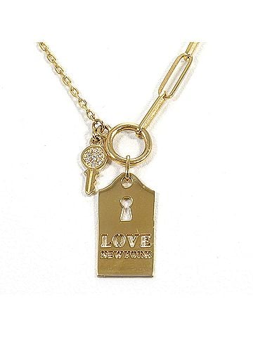 Unbranded K14 14K YG Yellow Gold Necklace with Zirconia, Total Weight 4.3g, 48cm, Jewelry (view 1)