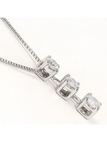 Unbranded K14 14K WG White Gold Necklace with 0.30ct Diamond, Total Weight 1.3g, 40cm, Jewelry (view 2)