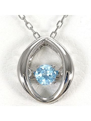 Unbranded K10 10K WG White Gold Necklace with 0.05ct Blue Topaz, Total Weight 0.8g, 40cm, Jewelry (view 1)