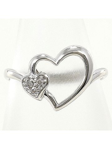 Unbranded 18K (18-karat white gold) ring with a 0.03ct diamond, total weight 1.8g. Jewelry. (view 1)