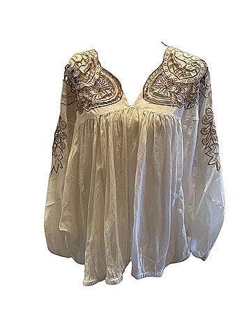 Free People Cutwork Dolman Long Sleeve Blouse (view 1)