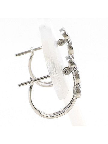 Unbranded PT850 Platinum Earrings with 0.10ct Diamonds, Total Weight 2.3g, Jewelry (view 2)