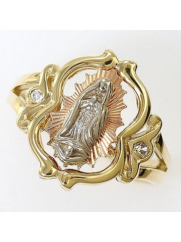 Unbranded K10 10K YG Yellow Gold Ring with Zirconia, Total Weight 2.6g, Jewelry (view 1)