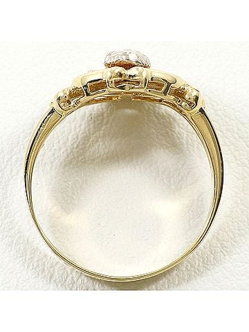 Unbranded K10 10K YG Yellow Gold Ring with Zirconia, Total Weight 2.6g, Jewelry (view 2)
