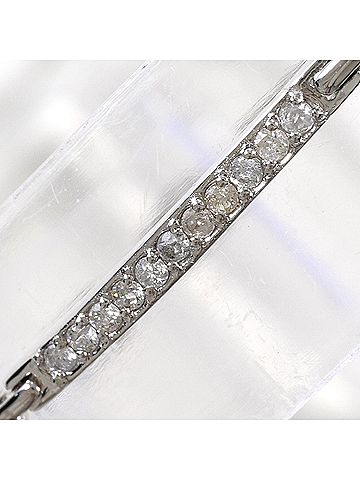 Unbranded 18K (18-karat white gold) bracelet with 0.22ct diamonds, total weight 4.9g, 18cm length. Jewelry. (view 2)