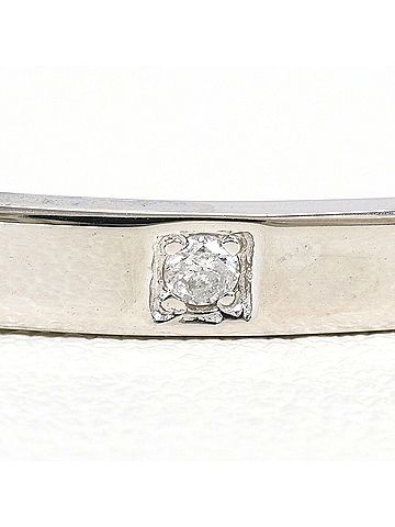 Unbranded 18K (18-karat white gold) bracelet with 0.12ct diamonds, total weight 4.9g, 16cm length, jewelry. (view 2)