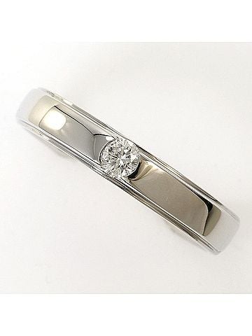 Unbranded PT950 Platinum Ring, 1 Diamond (0.10ct, Blue Diamond, no carat marking), Total Weight 6.2g, Jewelry (view 1)