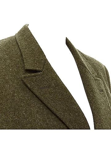 Comme des Garçons Comme des Garcons moss brown wool felt double breasted blazer (view 2)